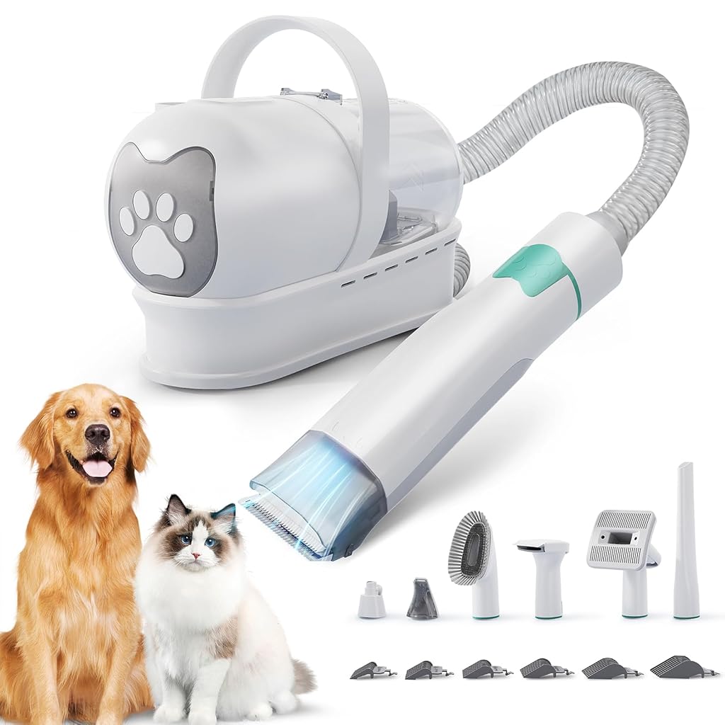 Qpets Dog Grooming Machine 7 in 1 Vacuum Dog Grooming Machine with 7 Interchangeable Heads, Dog Hair Trimmer, Shaver, Dog Nail Grinder, Hair Slicker Brush, Hair Duster Carry On Dog Grooming Machine Qpets Dog Grooming Machine 7 in 1 Vacuum Dog Grooming Machine with 7 Interchangeable Heads, Dog Hair Trimmer, Shaver, Dog Nail Grinder, Hair Slicker Brush, Hair Duster Carry On Dog Grooming Machine